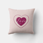 バレンタインデーのハート図形の写真 クッション (裏面)