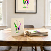 バレンタインデーのハート カートゥーン キャラクター シーズンカード