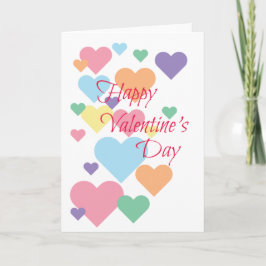 バレンタインデーのハート カード