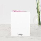 バレンタインデーのハート ゴールド ピンク レオパード カード (裏面)