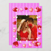 バレンタインデーのハート シーズンカード (正面/裏面)