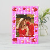 バレンタインデーのハート シーズンカード (スタンド正面)