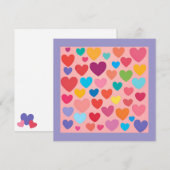 バレンタインデーのハート シーズンカード (正面/裏面)