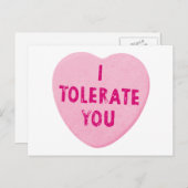 バレンタインデーのハート シーズンポストカード (正面/裏面)