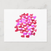 バレンタインデーのハート – ピンクとマゼンタ ポストカード (正面)
