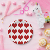 バレンタインデーのハート ペーパープレート (パーティー)