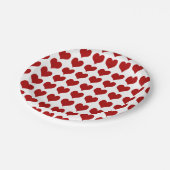 バレンタインデーのハート ペーパープレート (アングル)