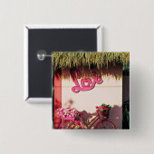 バレンタインデーのバイクもしくは自転車に乗る人 缶バッジ (正面&裏面)