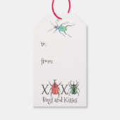 バレンタインデーのバグとキス ギフトタグ (正面)
