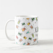 バレンタインデーのバグとキスXOXO コーヒーマグカップ (左)