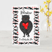 バレンタインデーのバティ カード (黄色い花)