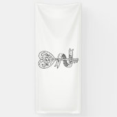 バレンタインデーのバナー 横断幕 (縦)