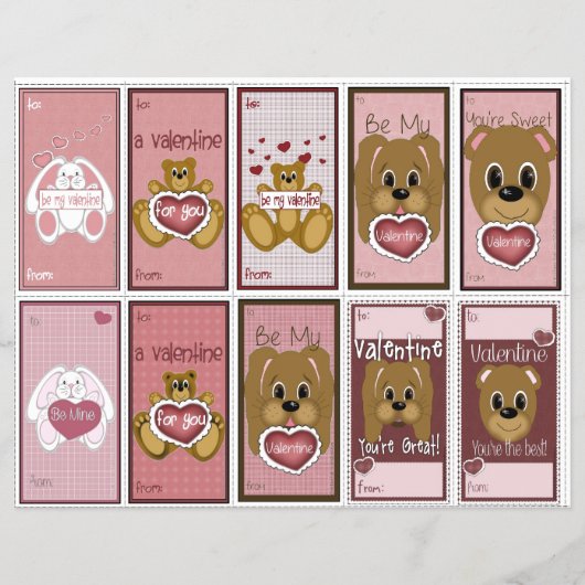 バレンタインデーのバラエティーパック教室の切り抜き チラシ (正面)