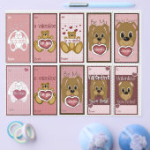 バレンタインデーのバラエティーパック教室の切り抜き チラシ (シングル)