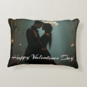 バレンタインデーのバラホールでのロマンス アクセントクッション (裏面)