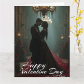 バレンタインデーのバラホールでのロマンス カード (黄色い花)