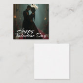 バレンタインデーのバラホールでのロマンス ノートカード (正面/裏面)