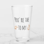 バレンタインデーのバレンタインのおもしろいな誕生日ビール タンブラーグラス (正面)