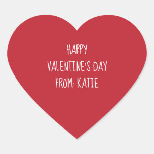 バレンタインデーのバレンタインのスティッカーと好意 ハートシール