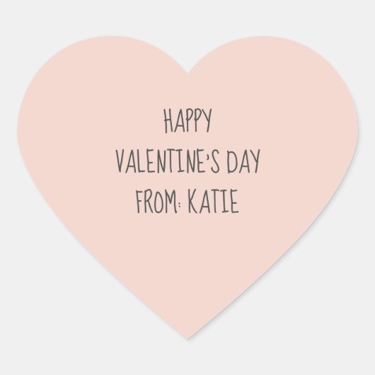 バレンタインデーのバレンタインのスティッカーと好意 ハートシール (正面)