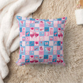 バレンタインデーのパターン クッション (ブランケット)