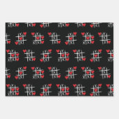 バレンタインデーのパターン ラッピングペーパーシート (正面)