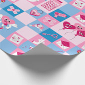 バレンタインデーのパターン ラッピングペーパー (角)