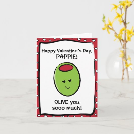 バレンタインデーのパピー用カード カード (黄色い花)