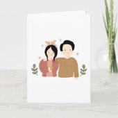 バレンタインデーのパーソナライズされたグリーティングカード サンキューカード (正面)