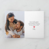 バレンタインデーのパーソナライズされたハート写真カード カード (内部)