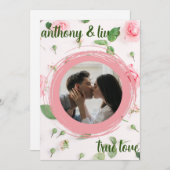 バレンタインデーのパーソナライズされた写真 シーズンカード (正面/裏面)