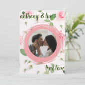 バレンタインデーのパーソナライズされた写真 シーズンカード (スタンド正面)