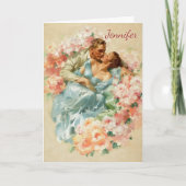 バレンタインデーのパーソナライズされた名前を夢見る シーズンカード (正面)