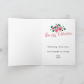 バレンタインデーのパーソナライズされた名前を夢見る シーズンカード (内部)