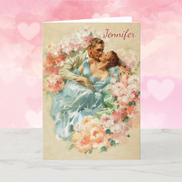 バレンタインデーのパーソナライズされた名前を夢見る シーズンカード