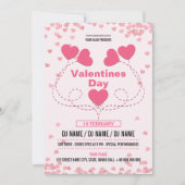 バレンタインデーのパーティの招待状 招待状 (正面)