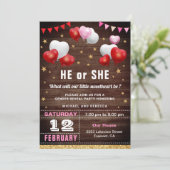 バレンタインデーのパーティー 招待状 (スタンド正面)