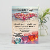 バレンタインデーのビーチパーティー 招待状 (スタンド正面)