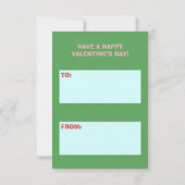 バレンタインデーのビーバーのおもしろいな子供の学校の教室 カード (裏面)