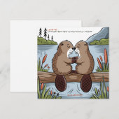 バレンタインデーのビーバー シーズンカード (正面/裏面)