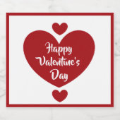 バレンタインデーのビールボトルラベル ビールラベル (シングルラベル)