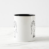 バレンタインデーのピンクの約束のマグカップ ツートーンマグカップ (中央)