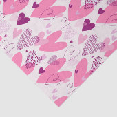 バレンタインデーのピンクラブ・ドゥードル・スケッチ・パターン 薄葉紙 (詳細)