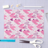 バレンタインデーのピンクラブ・ドゥードル・スケッチ・パターン 薄葉紙 (クラフト)