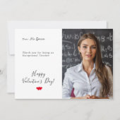 バレンタインデーのフォトカードで特別先生 シーズンカード (正面)