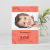 バレンタインデーのフォトカードへの愛 シーズンカード (スタンド正面)