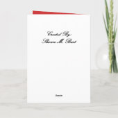 バレンタインデーのフォトホルダー シーズンカード (裏面)