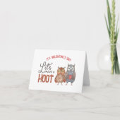 バレンタインデーのフクロウのジョーク 一緒にホーホーしよう カード (正面)