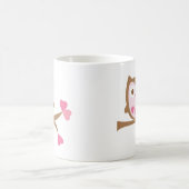 バレンタインデーのフクロウ コーヒーマグカップ (中央)