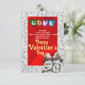 バレンタインデーのフラットグリーティングカード カード (スタンド正面)